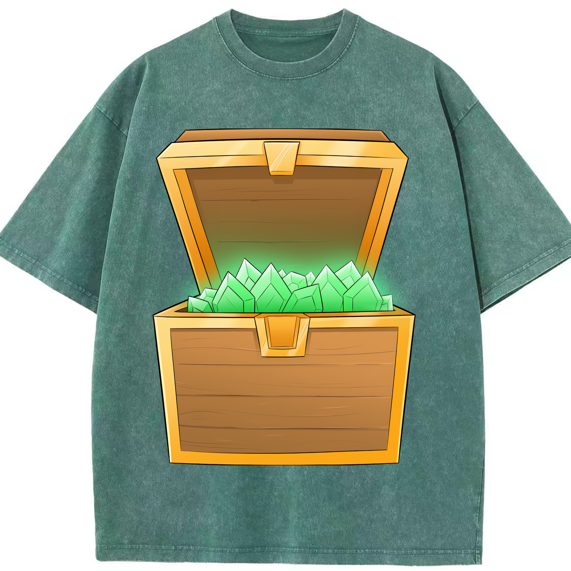 （画像用） マインクラフト ブロックの世界 Minecraft MC Block world 綿100% ヴィンテージ風 半袖Tシャツ（フロントプリント）